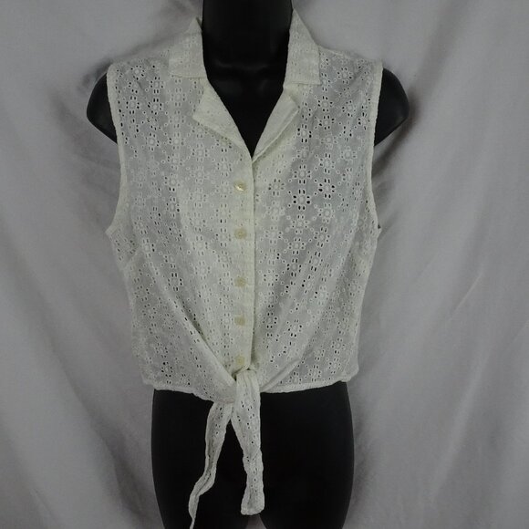 Forever 21 Women Woven Summer Button up Top Size S - Picture 1 of 6